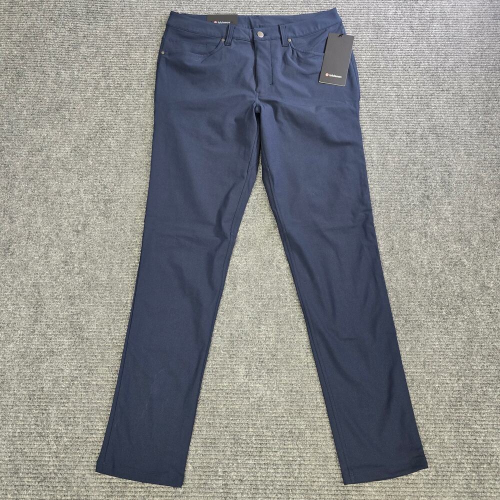 Lululemon ABC Pant Slim 32x34 True Navy Warpstreme 5 Pocket Mens NWT LM5ADAS